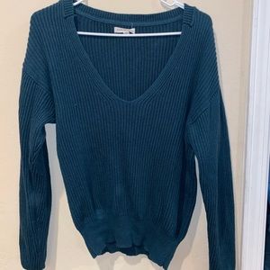 Pacsun Dark Green V-neck Sweater Size XS